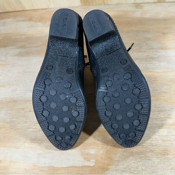 Rieker Black Leather Ankle Boots Women’s Size 6 - Picture 7 of 9